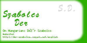 szabolcs der business card